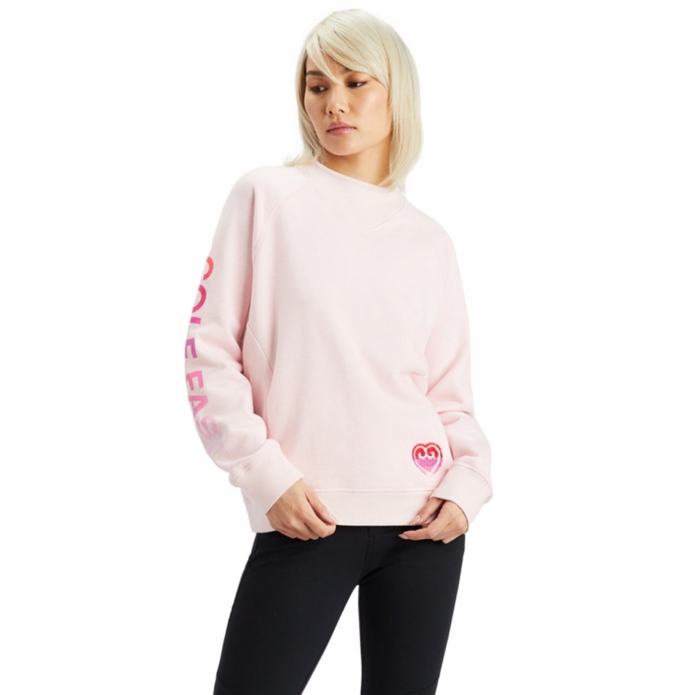 G/FORE Womens Golf Fast Mock Neck French Terry Pink Sweater size XS